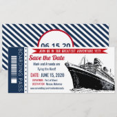 Sava de datum Cruise instapkaart uitnodiging (Voorkant / Achterkant)