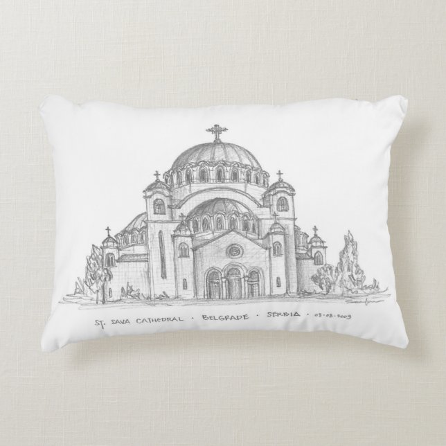 Sava-kerk, Belgrado, Servië Accent Kussen (Voorkant)