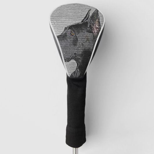Savage and Cool, Great Dane Dog Golfheadcover (Voorkant)