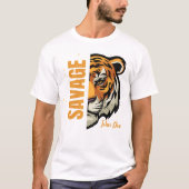 Savage bengaals tijger wild typografie alpha man t-shirt (Voorkant)