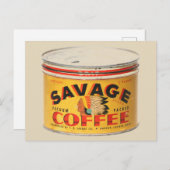 SAVAGE COFFEE  KOFFIE-BRIEFKAARTEN BRIEFKAART (Voorkant / Achterkant)