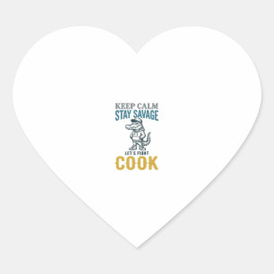Savage Cook Alligator Vintage Gravure Grafisch_1 Hart Sticker