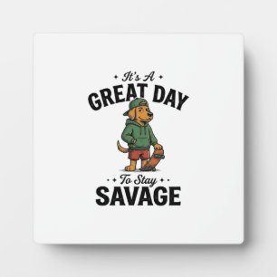 Savage Dog Vintage Gravure T-Shirt Ontwerp_1 Fotoplaat