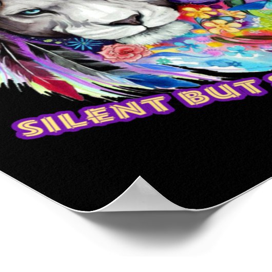 Savage Lion Sticker  Poster (Hoek)