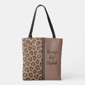 Savage maar stijlvolle Leopard Print Canvas tas (Achterkant)