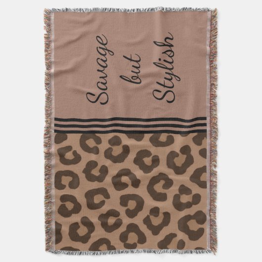 Savage maar stijlvolle Leopard print deken (Voorkant Verticaal)
