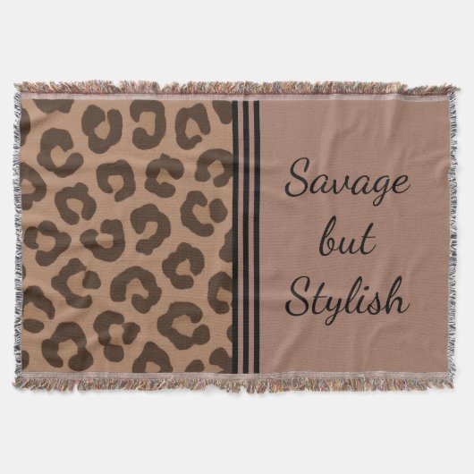 Savage maar stijlvolle Leopard print deken (Voorkant)