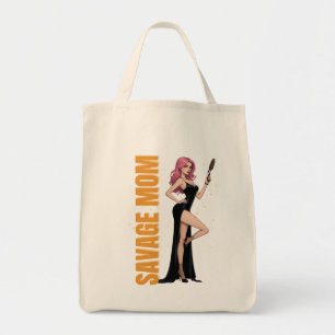 Savage Mom-Canvas tas   Cool Mom Gift voor moedige