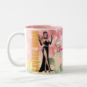 Savage Mom Mok - Badass Glam Mom Gift met Bloemen