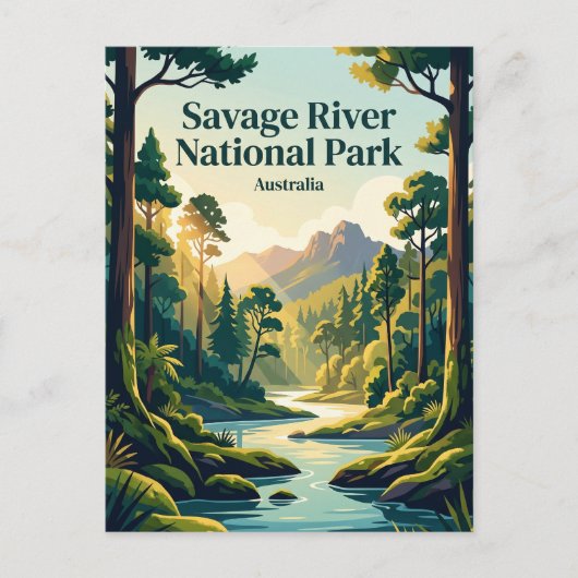 Savage River National Park Australië Briefkaart (Voorkant)