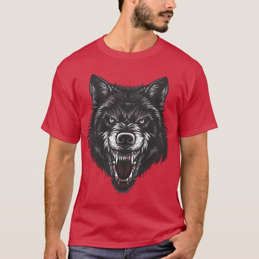 Savage Spirit Wolf T-shirt – Laat het Wilde Binnen (Voorkant)