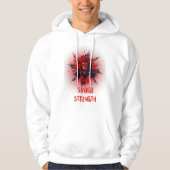 Savage Strength – Roaring Red Lion met Barbell Gy Hoodie (Voorkant)