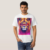 "Savage Stripes: Fierce Tiger Graphic T-shirt" T-shirt (Voorkant volledig)
