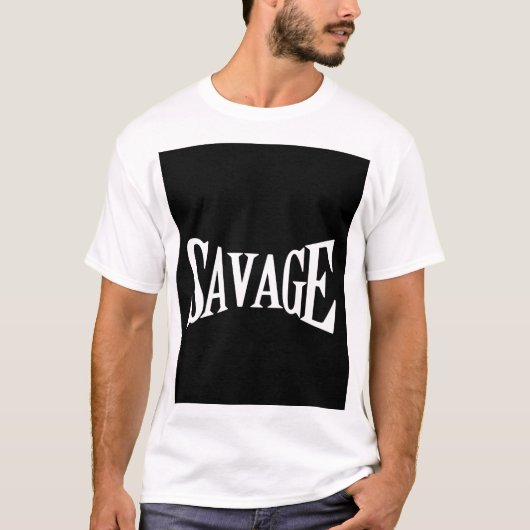 SAVAGE. T-SHIRT MET OPDRUK (Voorkant)