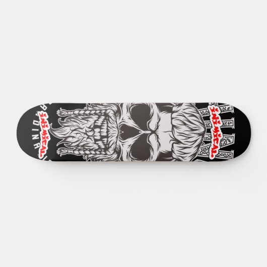 Savage Viking Skull Persoonlijk Skateboard (Horizontaal)