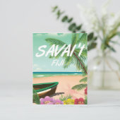 Savai'i Fiji Samoa-reisposter Briefkaart (Staand voorkant)