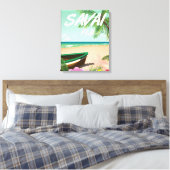 Savai'i Fiji Samoa reisposter Canvas Afdruk (Insitu (Slaapkamer))