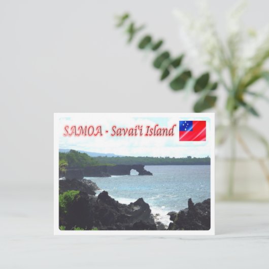 Savai'i Island - Kustlijn - Samoa - Briefkaart (Staand voorkant)