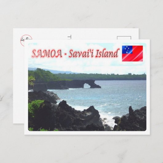 Savai'i Island - Kustlijn - Samoa - Briefkaart (Voorkant / Achterkant)