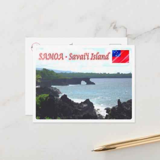 Savai'i Island - Kustlijn - Samoa - Briefkaart (Voorkant / Achterkant in situ)