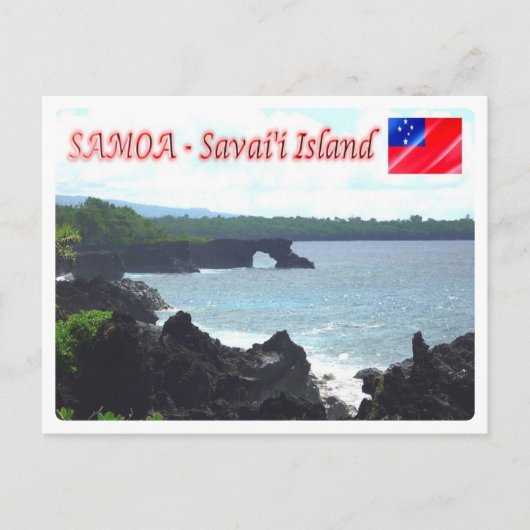 Savai'i Island - Kustlijn - Samoa - Briefkaart (Voorkant)