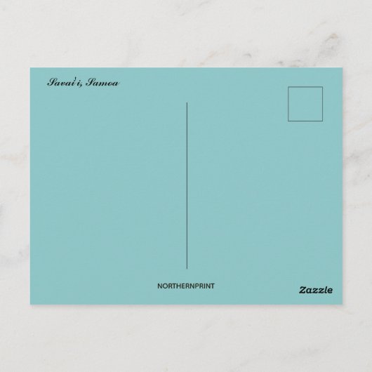 Savai'i Samoa Briefkaart (Achterkant)