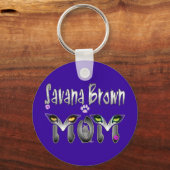 Savana Brown Cat Mam Gifts Sleutelhanger (Voorkant)