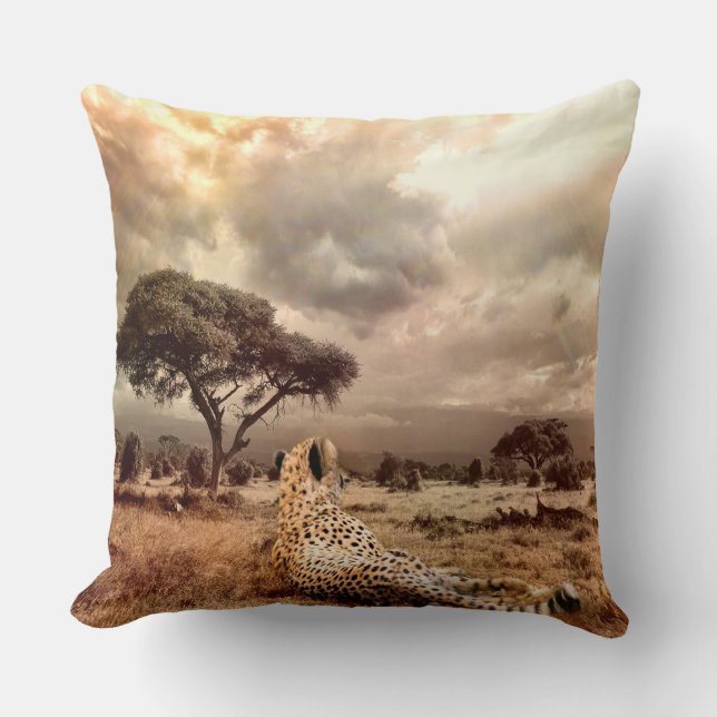 Savanna Cheetah Kussen (Voorkant)