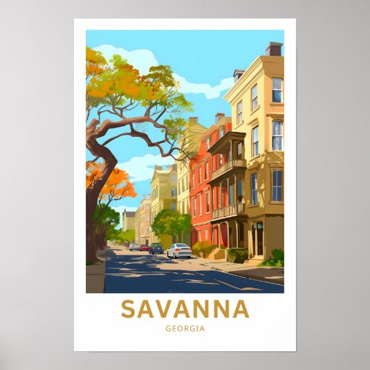 Savanna Georgia Reisprint Poster (Voorkant)