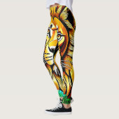 Savanna Lion Leaf Design Leggings (Links)