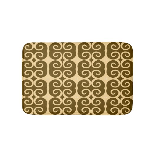 Savanna Mocha Modern Afrikaans Geometrisch Badmat (Voorkant)