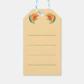 Savanna Pop: Tribal Vibes in Sinaasappel en zwart Cadeaulabel (Achterkant)