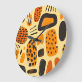 Savanna Pop: Tribal Vibes in Sinaasappel en zwart Grote Klok (Hoek)