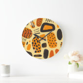 Savanna Pop: Tribal Vibes in Sinaasappel en zwart Grote Klok (Huis)