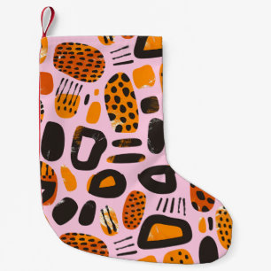Savanna Pop: Tribal Vibes in Sinaasappel en zwart Kleine Kerstsok