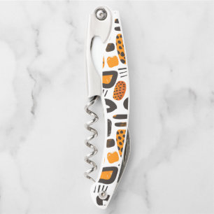 Savanna Pop: Tribal Vibes in Sinaasappel en zwart Kurkentrekker