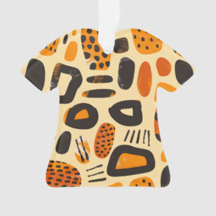 Savanna Pop: Tribal Vibes in Sinaasappel en zwart Ornament