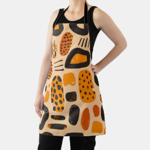 Savanna Pop: Tribal Vibes in Sinaasappel en zwart Schort
