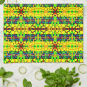 Savanna Remix: Afrocentrische dierlijke collage Theedoek (Gevouwen)