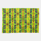 Savanna Remix: Afrocentrische dierlijke collage Theedoek (Horizontaal)