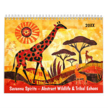 Savanna Spirits – Abstract Wildlife & Tribal Echoe