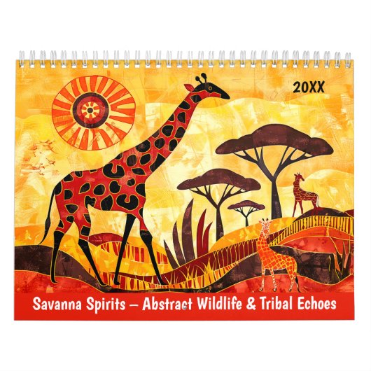 Savanna Spirits – Abstract Wildlife & Tribal Echoe Kalender (Hoes)