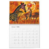 Savanna Spirits – Abstract Wildlife & Tribal Echoe Kalender (Jan 2026)