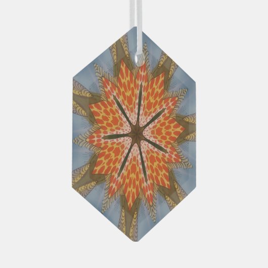 Savanna Star Bloom – Een gedurfde Afrikaanse diere Glas Ornament (Voorkant Rechts)