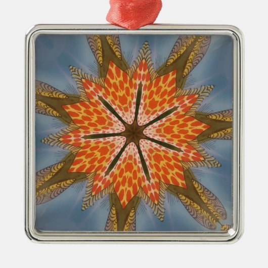 Savanna Star Bloom – Een gedurfde Afrikaanse diere Metalen Ornament (Voorkant)