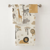 Savanna Sunrise Safari Pattern ID1259 Bad Handdoek (Insitu)