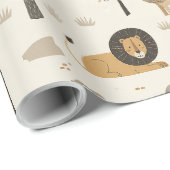 Savanna Sunrise Safari Pattern ID1259 Cadeaupapier (Rol Hoek)
