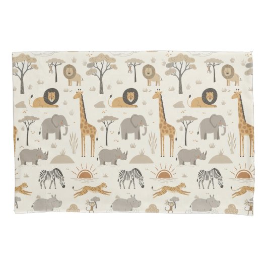 Savanna Sunrise Safari Pattern ID1259 Kussensloop (Voorkant)