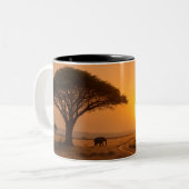 Savanna Sunset Mug Tweekleurige Koffiemok (Voorkant links)