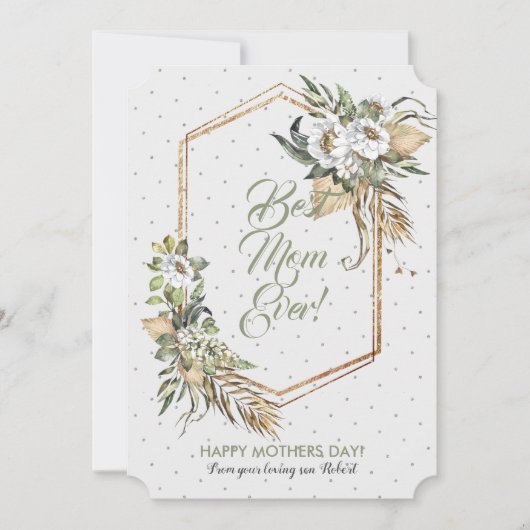 Savannabloemen lijst feestdagenkaart (Voorkant)